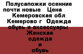 Полусапожки осенние, почти новые › Цена ­ 600 - Кемеровская обл., Кемерово г. Одежда, обувь и аксессуары » Женская одежда и обувь   . Кемеровская обл.